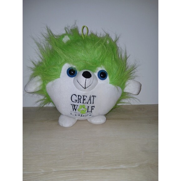 Green Haired Monster Wolf Plush Great Wolf Lodge Fiesta 9" Stuffed Animal - Picture 1 of 13